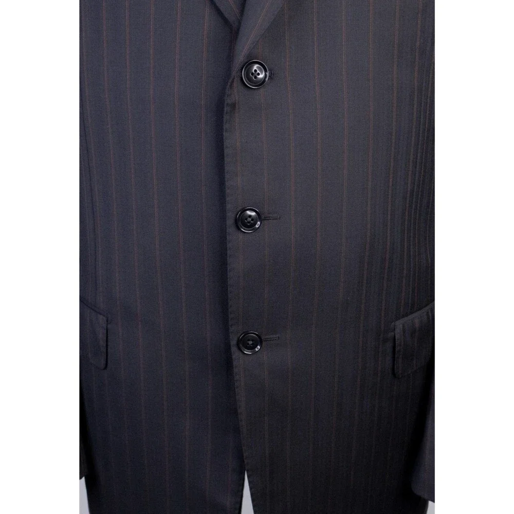 Pal Zileri Blazer Sport Coat Sz 44L Striped 150's Wool Three Button Jacket